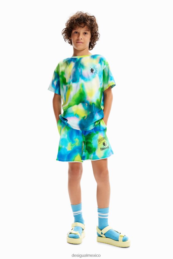 Desigual chico camiseta con mensaje de acuarela VZ26R01720 ropa