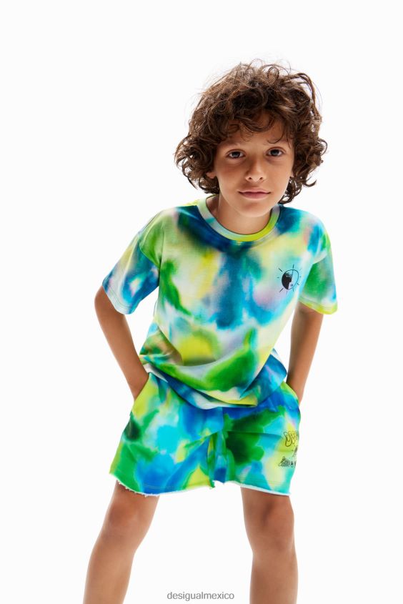 Desigual chico camiseta con mensaje de acuarela VZ26R01720 ropa