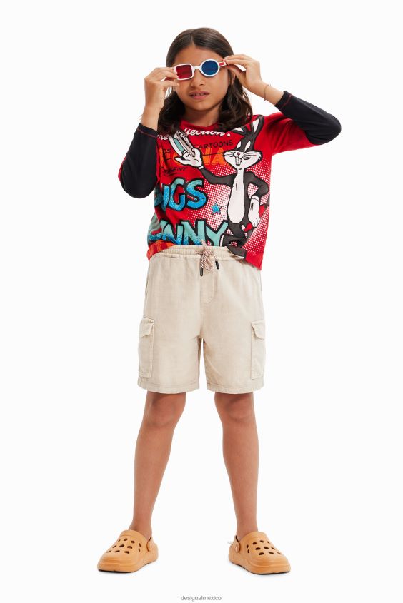 Desigual chico camiseta de doble manga de bugs bunny VZ26R01796 ropa