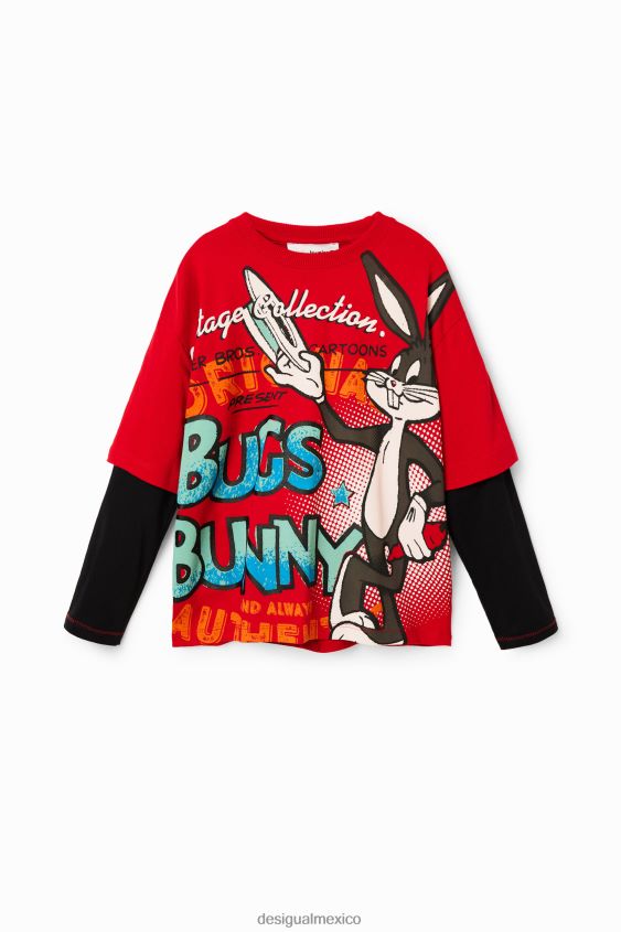 Desigual chico camiseta de doble manga de bugs bunny VZ26R01796 ropa