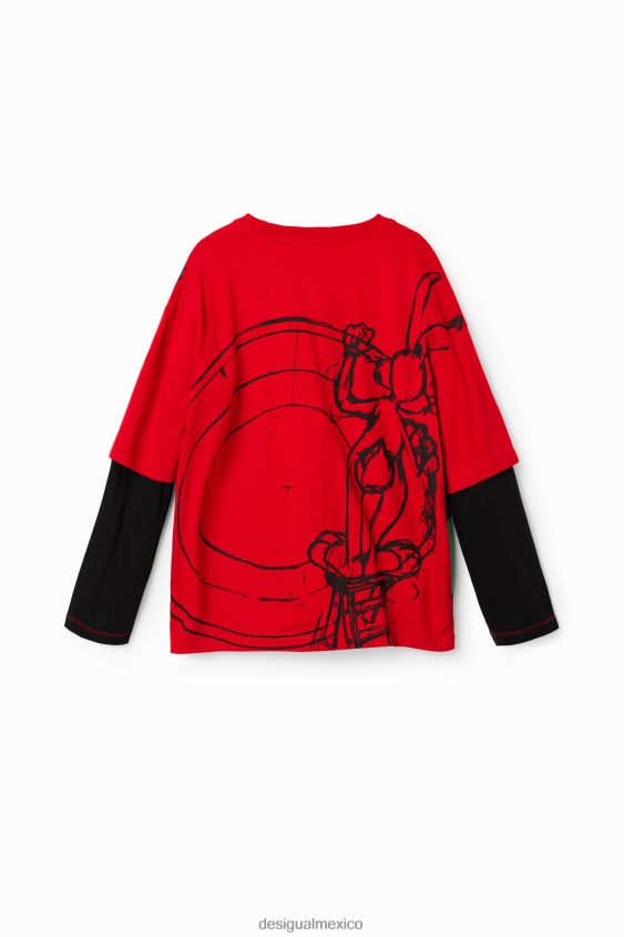 Desigual chico camiseta de doble manga de bugs bunny VZ26R01796 ropa
