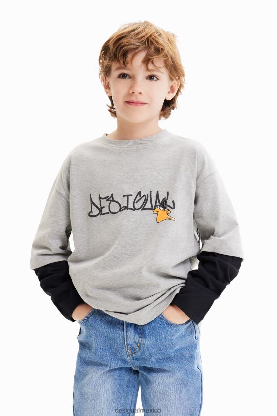 Desigual chico camiseta de doble manga looney tunes VZ26R01741 ropa