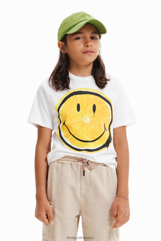 Desigual chico camiseta de manga corta con emoticón VZ26R01782 ropa