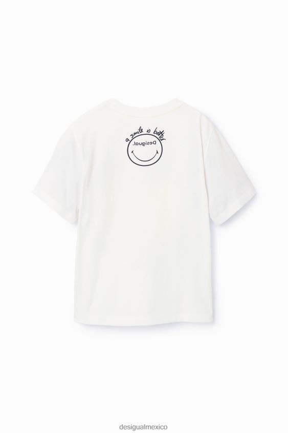 Desigual chico camiseta de manga corta con emoticón VZ26R01782 ropa
