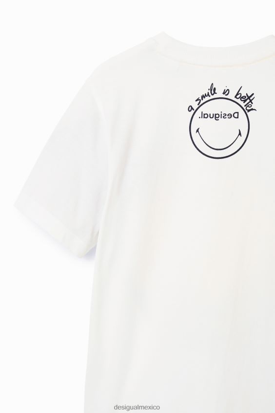 Desigual chico camiseta de manga corta con emoticón VZ26R01782 ropa
