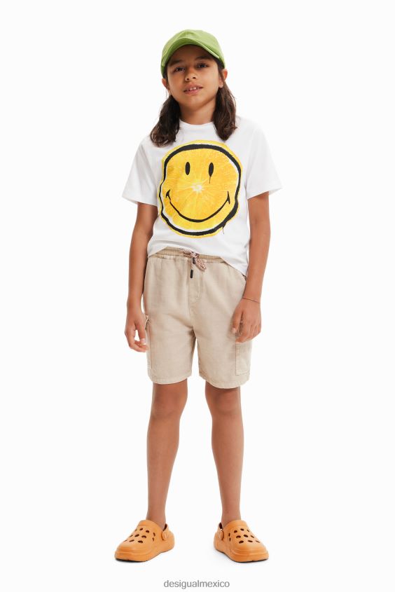 Desigual chico camiseta de manga corta con emoticón VZ26R01782 ropa