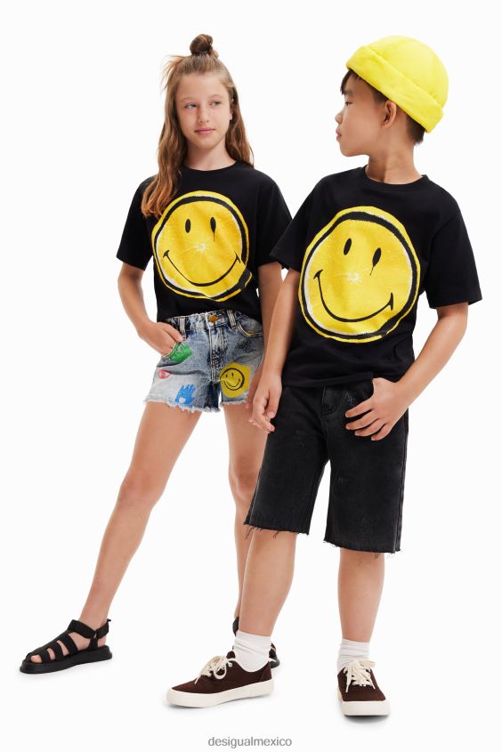 Desigual chico camiseta de manga corta con emoticón VZ26R01831 ropa