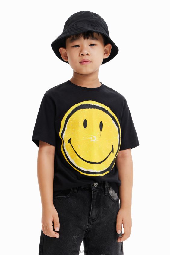 Desigual chico camiseta de manga corta con emoticón VZ26R01831 ropa