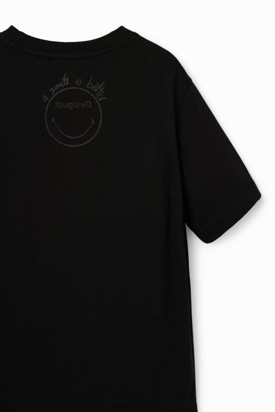 Desigual chico camiseta de manga corta con emoticón VZ26R01831 ropa