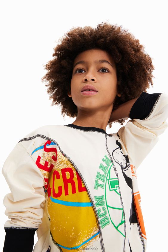 Desigual chico camiseta deportiva con patchwork VZ26R01778 ropa