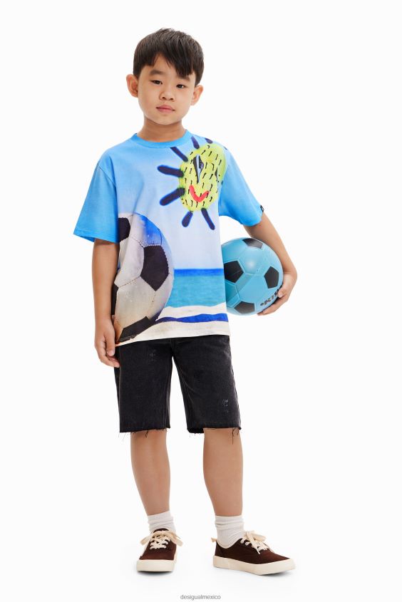 Desigual chico camiseta fotográfica de fútbol VZ26R01809 ropa