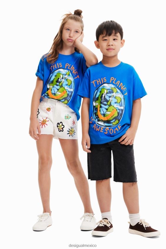 Desigual chico camiseta oversize con planetas VZ26R01792 ropa