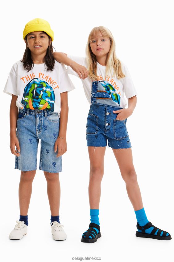 Desigual chico camiseta oversize con planetas VZ26R01806 ropa