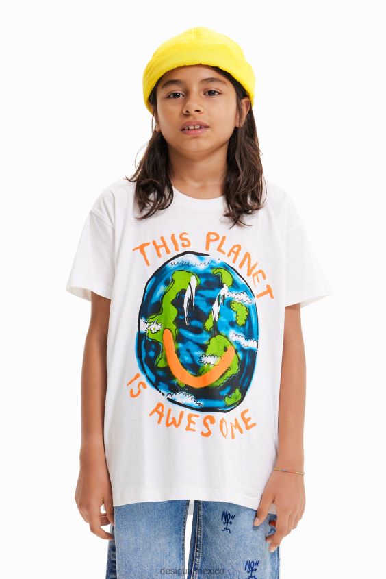 Desigual chico camiseta oversize con planetas VZ26R01806 ropa