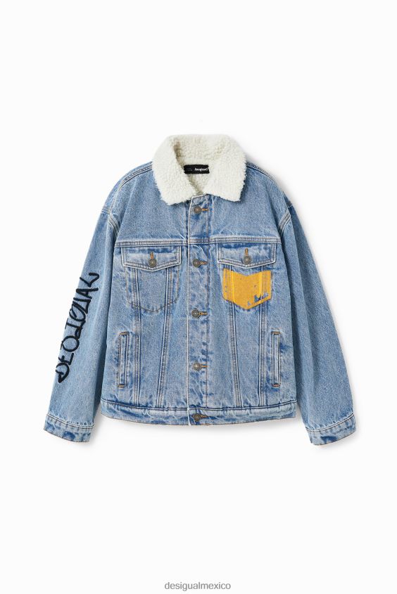 Desigual chico chamarra estilo camionero de mezclilla de looney tunes VZ26R01708 ropa