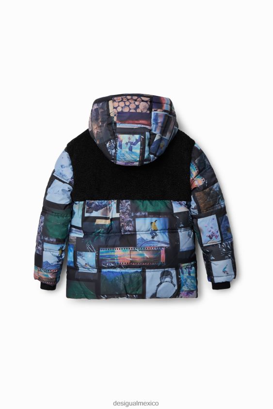 Desigual chico chaqueta acolchada con collage de fotos VZ26R01765 ropa