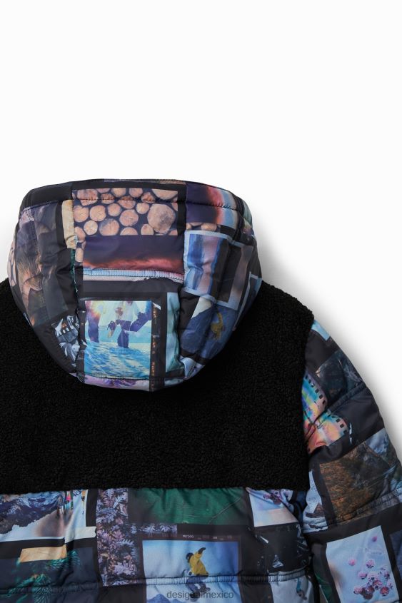 Desigual chico chaqueta acolchada con collage de fotos VZ26R01765 ropa