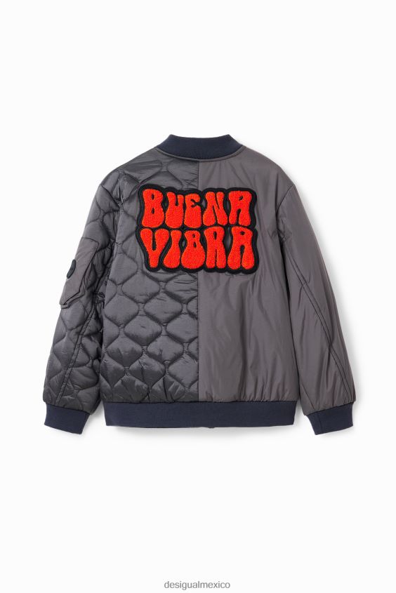 Desigual chico chaqueta acolchada con parches VZ26R01747 ropa