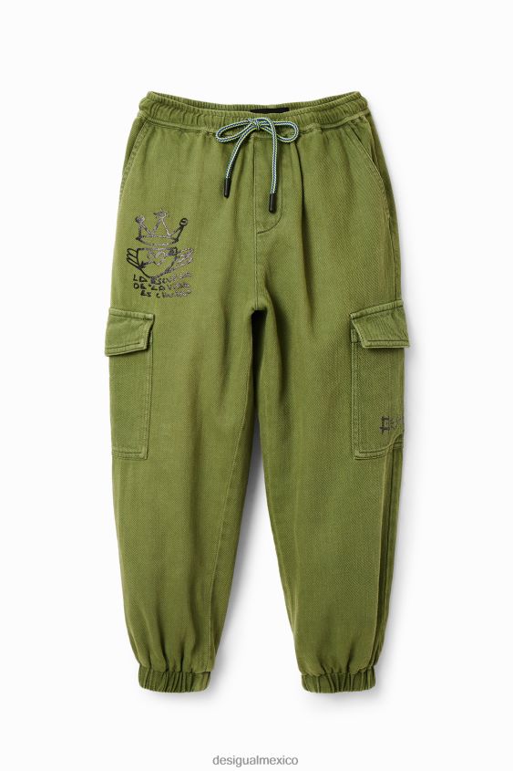 Desigual chico pantalones con bolsillo cargo VZ26R01784 ropa