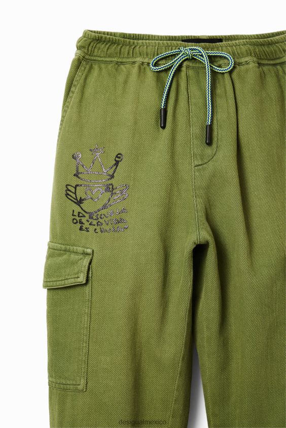 Desigual chico pantalones con bolsillo cargo VZ26R01784 ropa