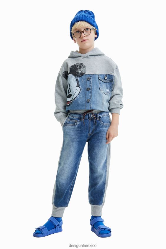 Desigual chico pantalones joggers de denim híbrido VZ26R01779 ropa