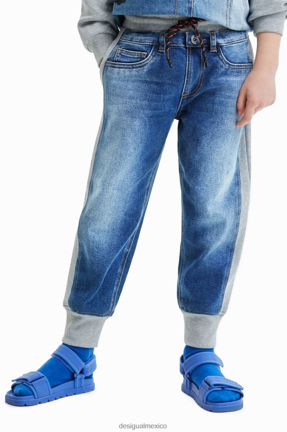 Desigual chico pantalones joggers de denim híbrido VZ26R01779 ropa