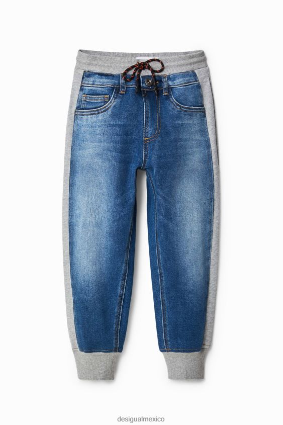 Desigual chico pantalones joggers de denim híbrido VZ26R01779 ropa