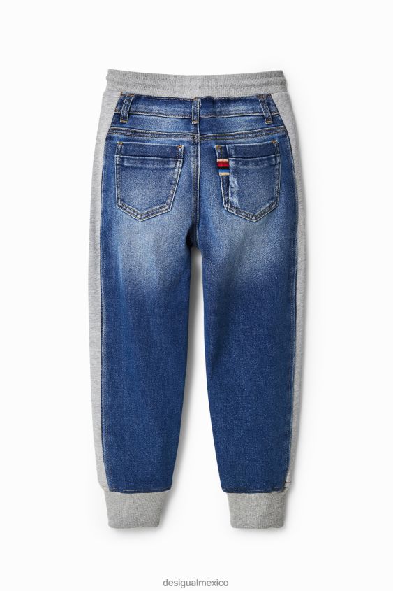 Desigual chico pantalones joggers de denim híbrido VZ26R01779 ropa