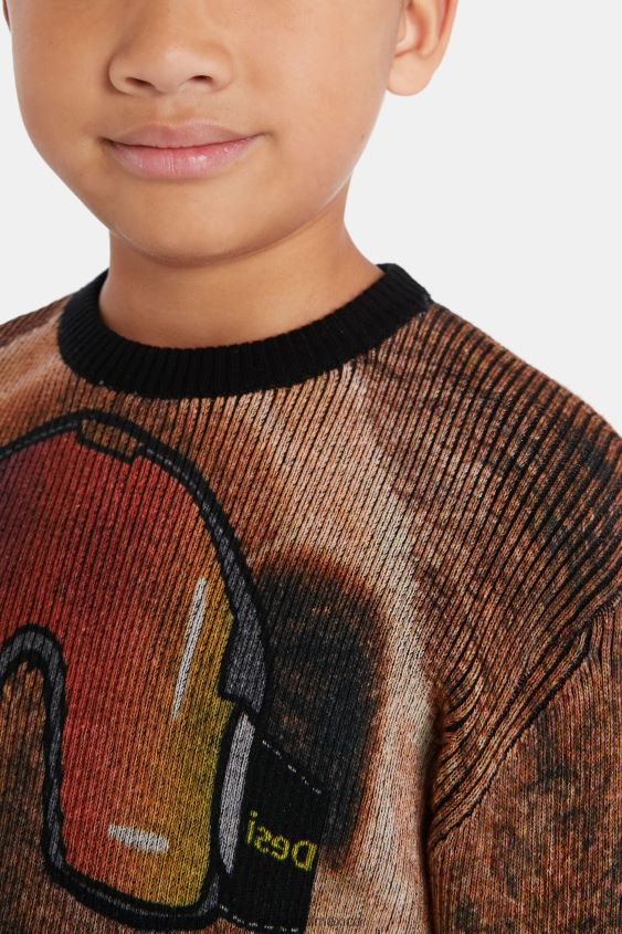 Desigual chico jersey de tricot con estampado integral VZ26R01876 ropa