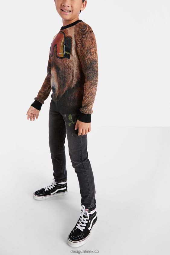 Desigual chico jersey de tricot con estampado integral VZ26R01876 ropa