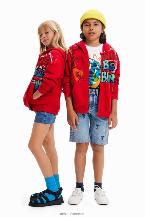 Desigual chico sudadera con capucha de bugs bunny VZ26R01785 ropa