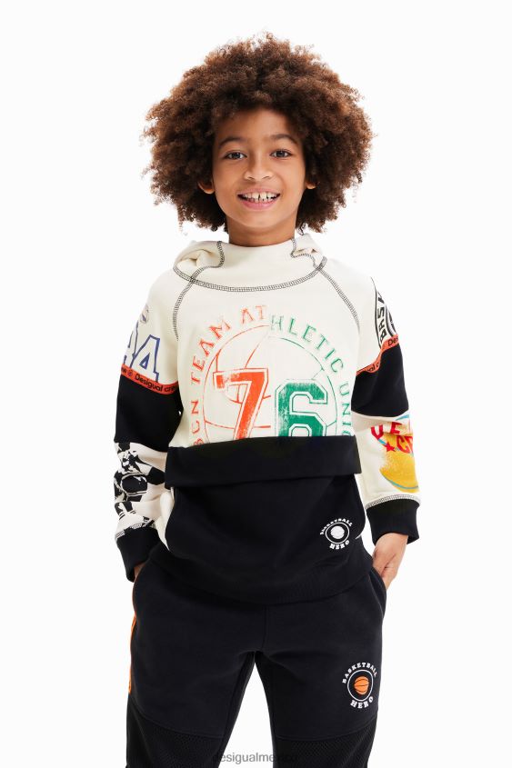 Desigual chico sudadera deportiva con patchwork VZ26R01701 ropa