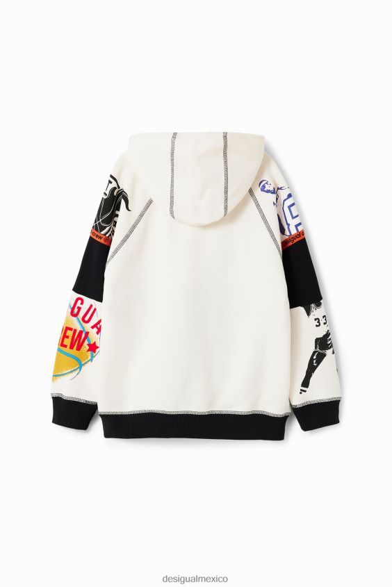 Desigual chico sudadera deportiva con patchwork VZ26R01701 ropa