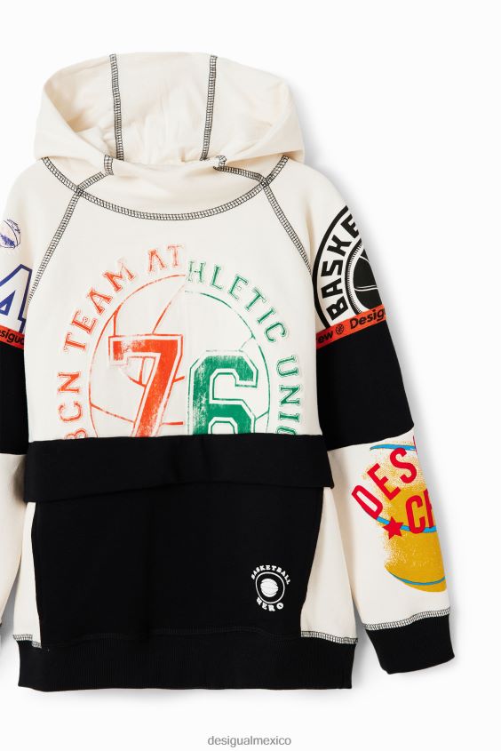 Desigual chico sudadera deportiva con patchwork VZ26R01701 ropa