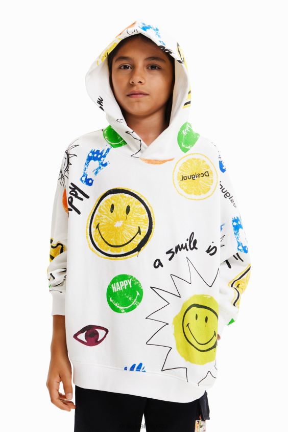 Desigual chico sudadera extragrande con smiley VZ26R01864 ropa